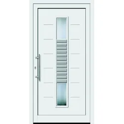 Feba Novotherm Kunststoff Haustüre Modell 511, weiß, mit Glas Orna C - weiß