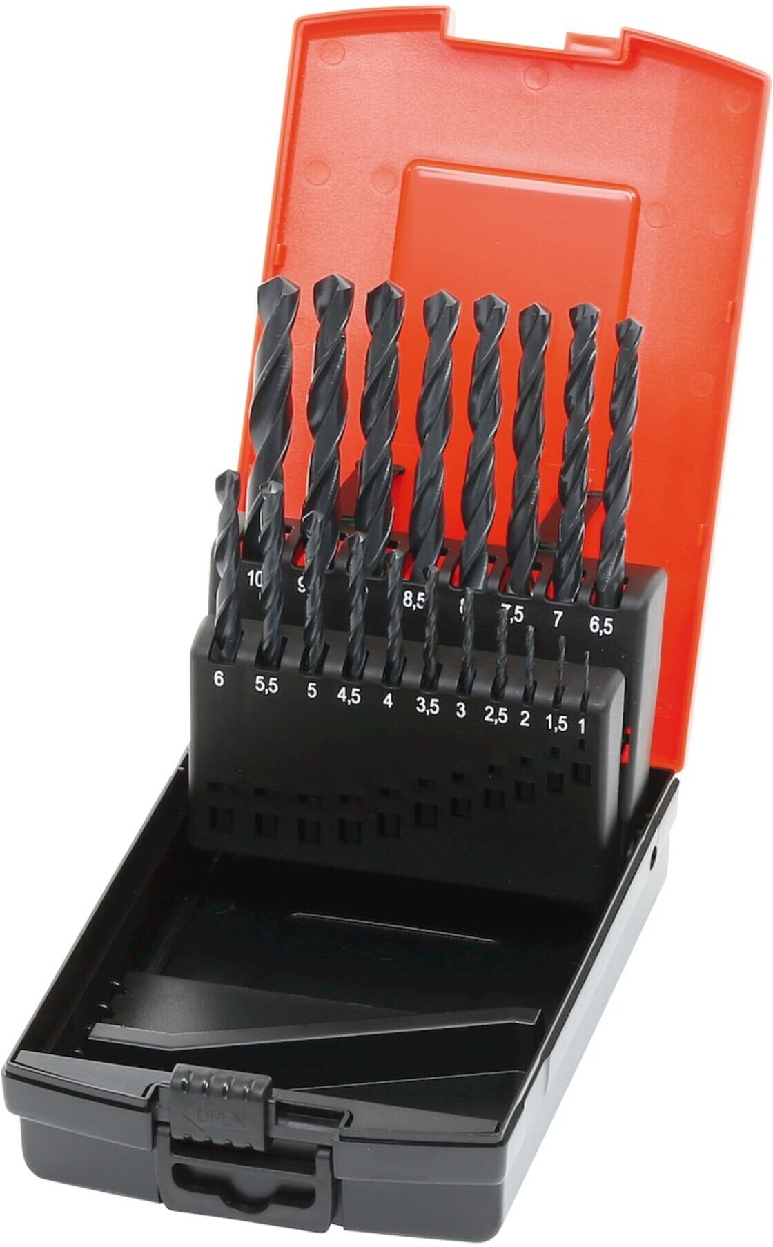 HOLEX Spiralbohrer-Satz HSS Nr. 114000 mit Kassette 1-10 (115000 1-10)
