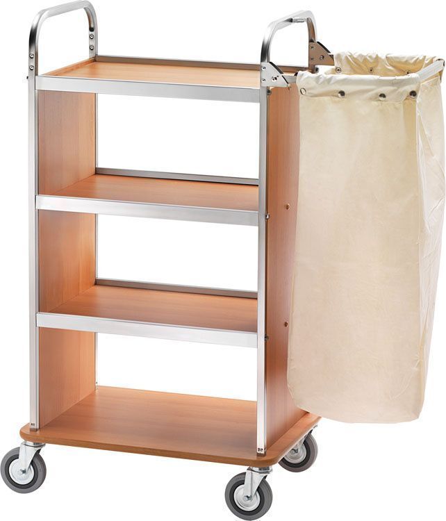 Forcar Carrello Portabiancheria 70/100 x 50 cm Noce