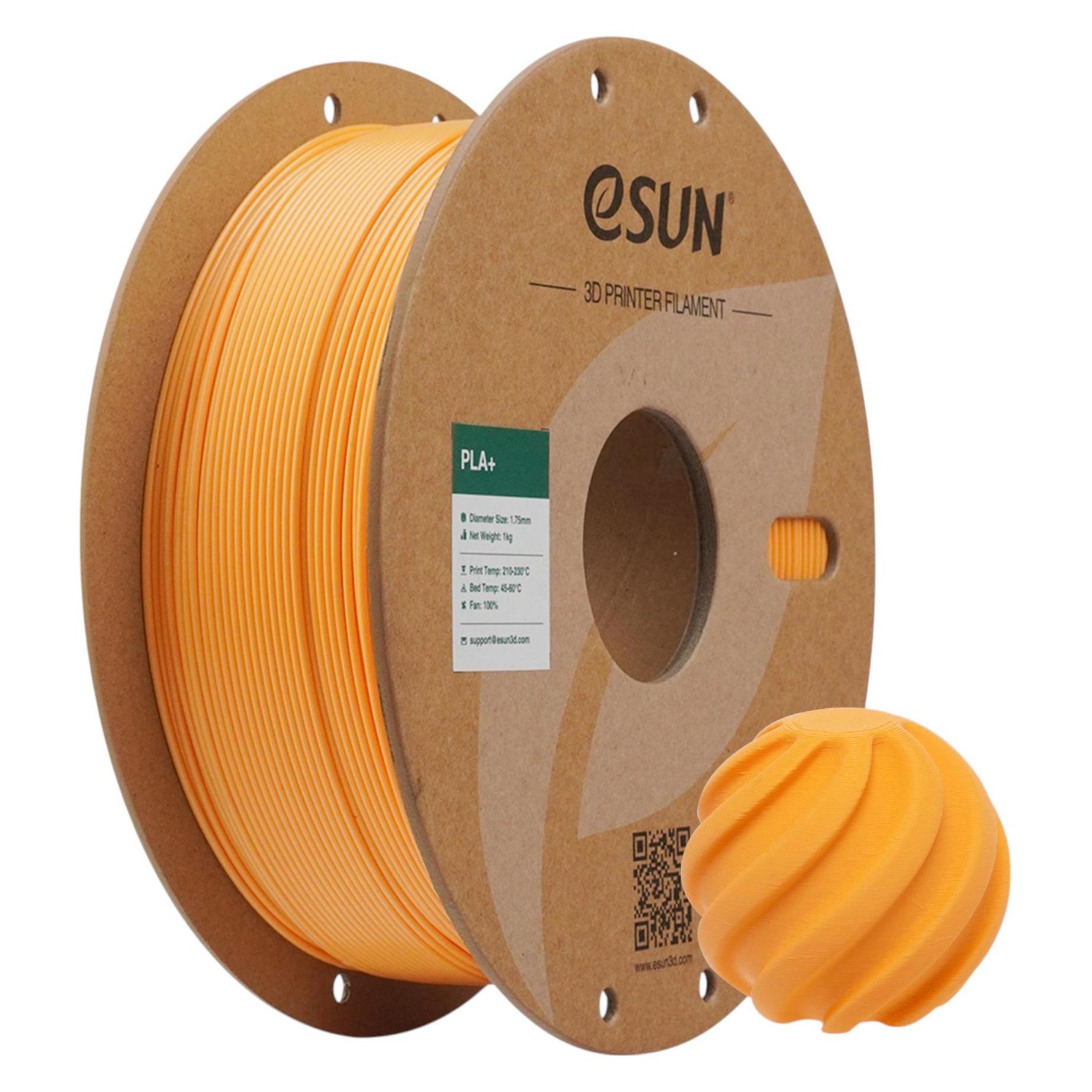 eSUN PLA+ Apricot Orange Filament 1.75mm 1Kg (PLA+, 1000 g, 1.75 mm) (PLA+175O-AP1P1)