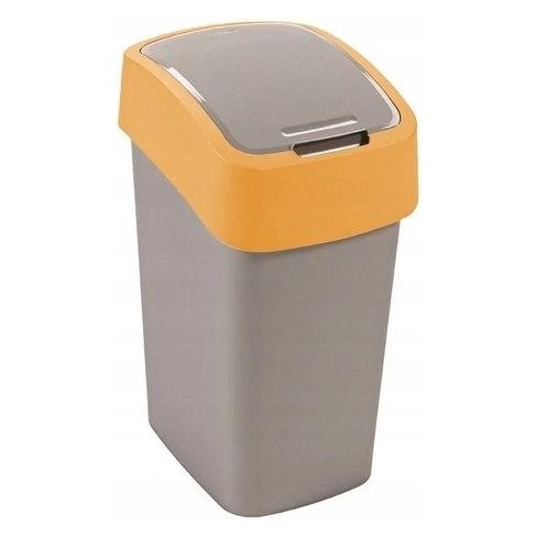 Curver Mülleimer Pacific Flip für getrennte Mülltrennung, 10 l, gelb (CUR000226) (10 l) (02170-535-00)