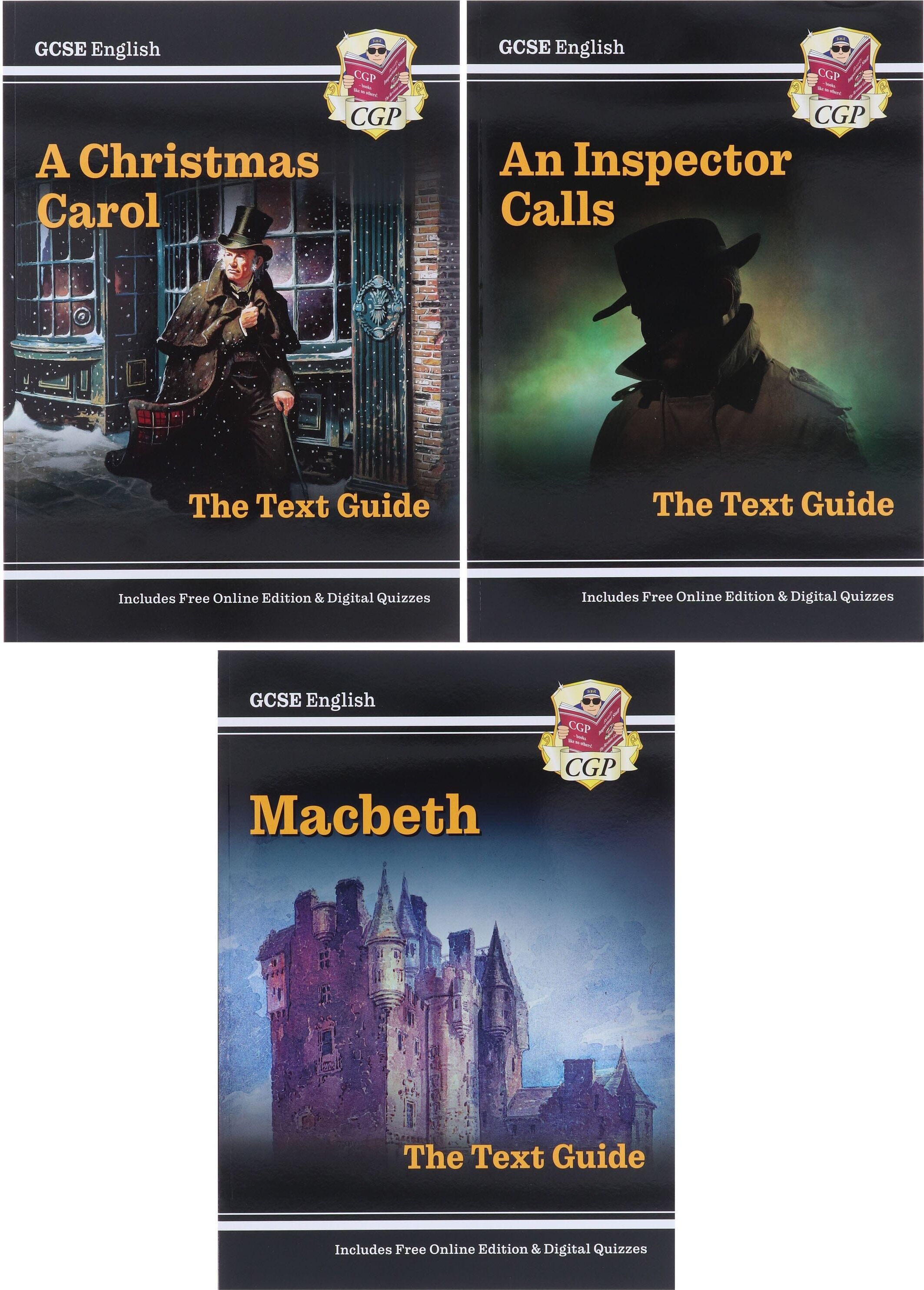 CGP GCSE English Literature Text Guide Collection 3 Books Set - Paperback (Includes Online Edition & Quizzes) Coordination Group Publications Ltd (CGP)