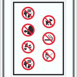 HB-Druck Aufkleber Platz- und Hallenordnung Symbol A0 (841x1189mm)