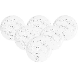 Seltmann Liberty Silver Stars Frühstücksteller, Teller, Weiss, Silber
