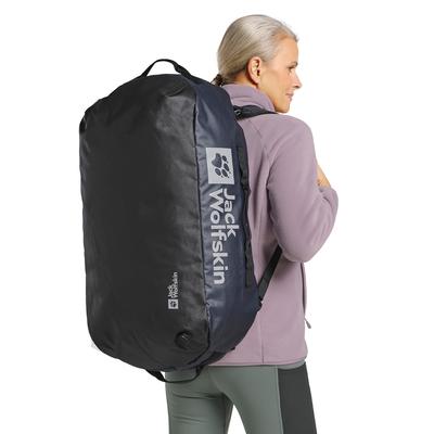 Sporttasche JACK WOLFSKIN "ALL-IN DUFFLE 65", Gr. onesize, blau (midnightsky), Polyester, Taschen Sporttasche