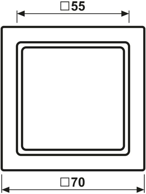 Jung Cadre intermédiaire LS 961 Z5 noir pour montage 55 × 55 mm (LS961Z5SW)
