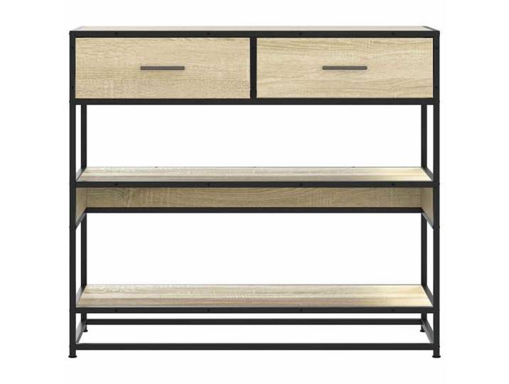 HOT SALE*Table console - SHELD - Armoire d'entrée - Pour salon - chêne sonoma 90x35x80cm bois d'ingénierie M6799533