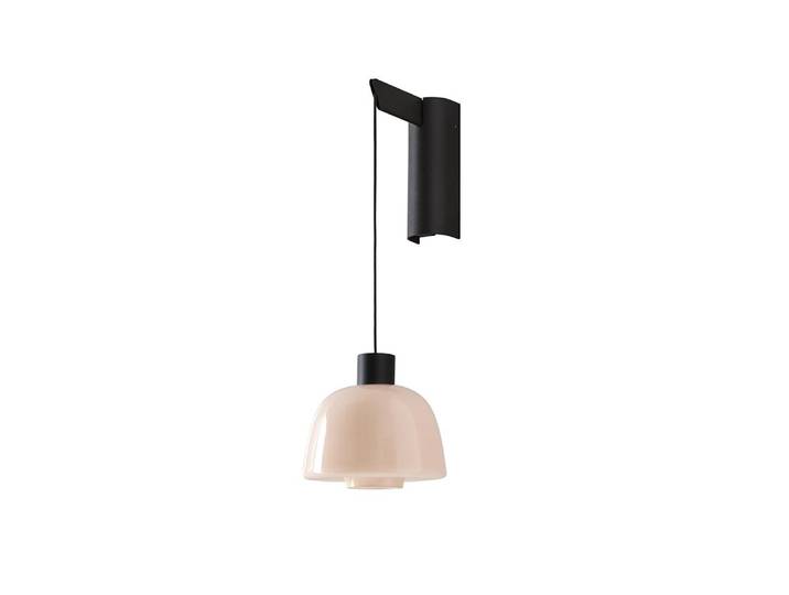 BOVER lampe murale DREP A/01 (Opale nue - Aluminium, fer, verre/polycarbonate)