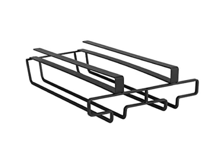 WENKO Schrankeinsatz Gläserhalter für 6 Gläser, Schrankeinhänger Küche für 6 Gläser, 7 x 28 x 20 cm Multicolor