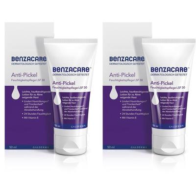 Benzacare Anti-Pickel Feuchtigkeitspflege SPF 30 2x 2x50 ml Creme