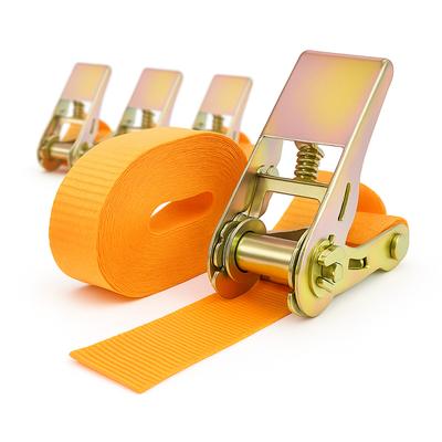 Baumarktplus 4x Spanngurt mit Ratsche 1-tlg 4m 800kg 25mm TÜV/GS orange wetterfest und robust