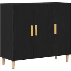 vidaXL Sideboard Schwarz Eiche 90x34x80 cm Holz