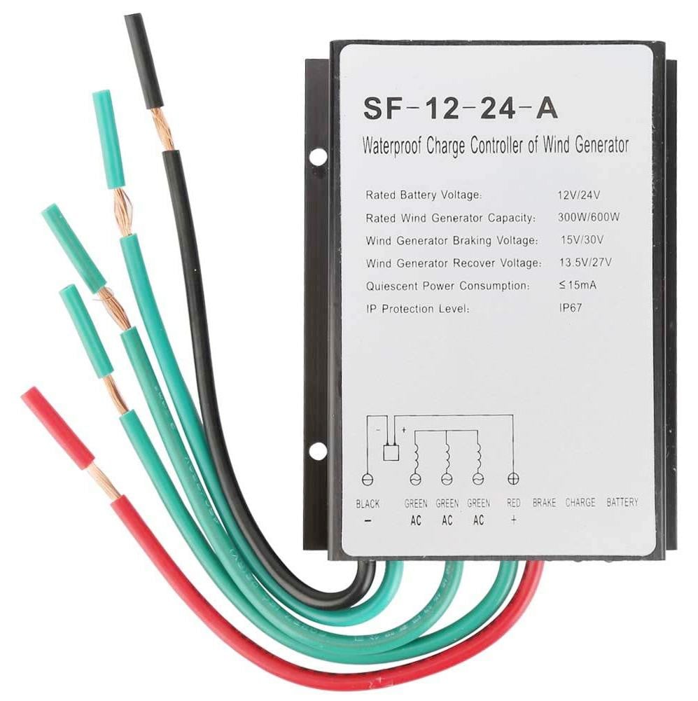 Dripio Windturbinelader 12V/24V 300W/600W IP67 met LED-indicator