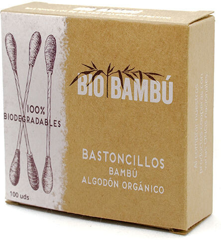 Biobambú Bambus- und Bio-Wattestäbchen 100 Einheiten