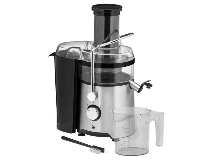 WMF Entsafter Kult X, Schwarz, Silberfarben, Metall, Kunststoff, 1,2 l, Saftbehälter, Kochgeschirr, Küchengeräte, Sonstige Küchengeräte