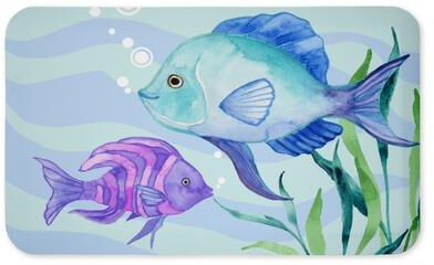 "Stupell Fun Underwater Fish Printed Anti-Fatigue Floor Mat, 30""x18"""