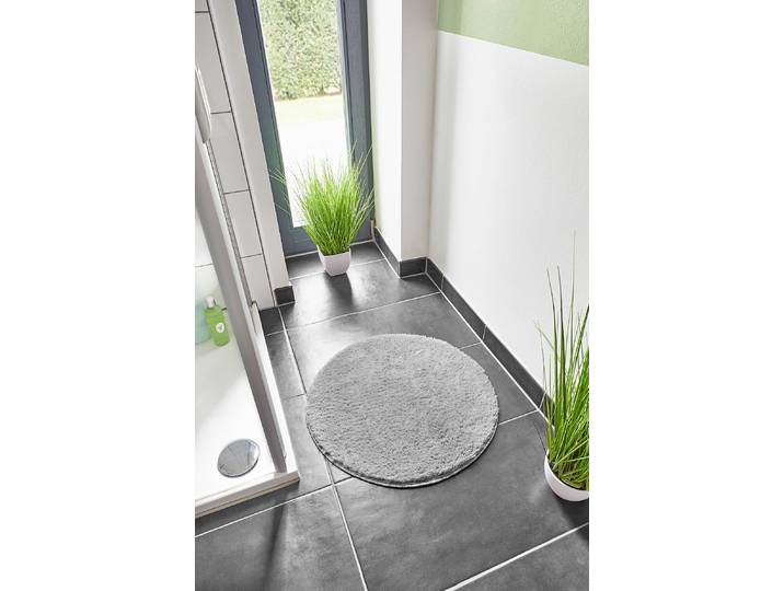 Tapis de bain Florida rond Ø 60cm Gris/Gris