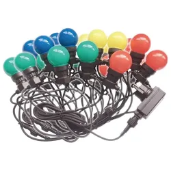 V-Tac, Gartenbeleuchtung, Garten Girlande (String) LED 10 Meter 20 Glühbirnen 0 5W VT-71020 RGBY 600lm (600 lm, IP44)