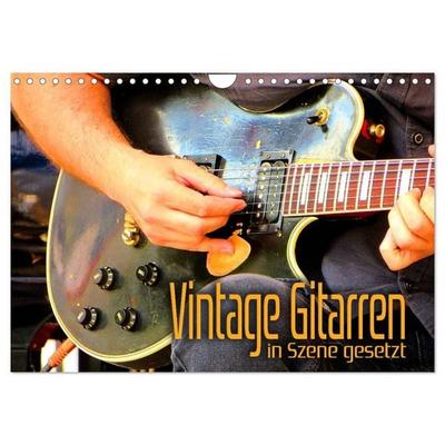 Vintage Gitarren in Szene gesetzt (Wandkalender 2027 DIN A4 quer), CALVENDO Monatskalender