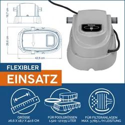 Bestway Elektro-Poolheizung 2.800 W mit Soft-Touch-Display & Wasserdurchflusssensor