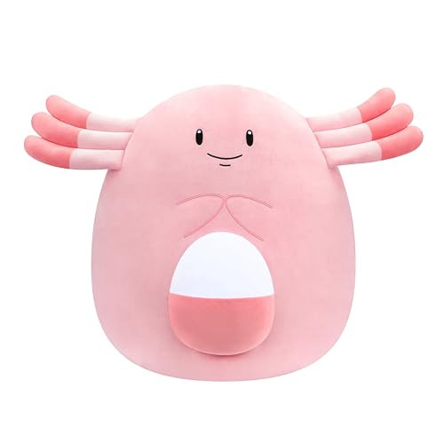 Pokémon Squishmallows Chansey pluche knuffel roze/wit 50 cm