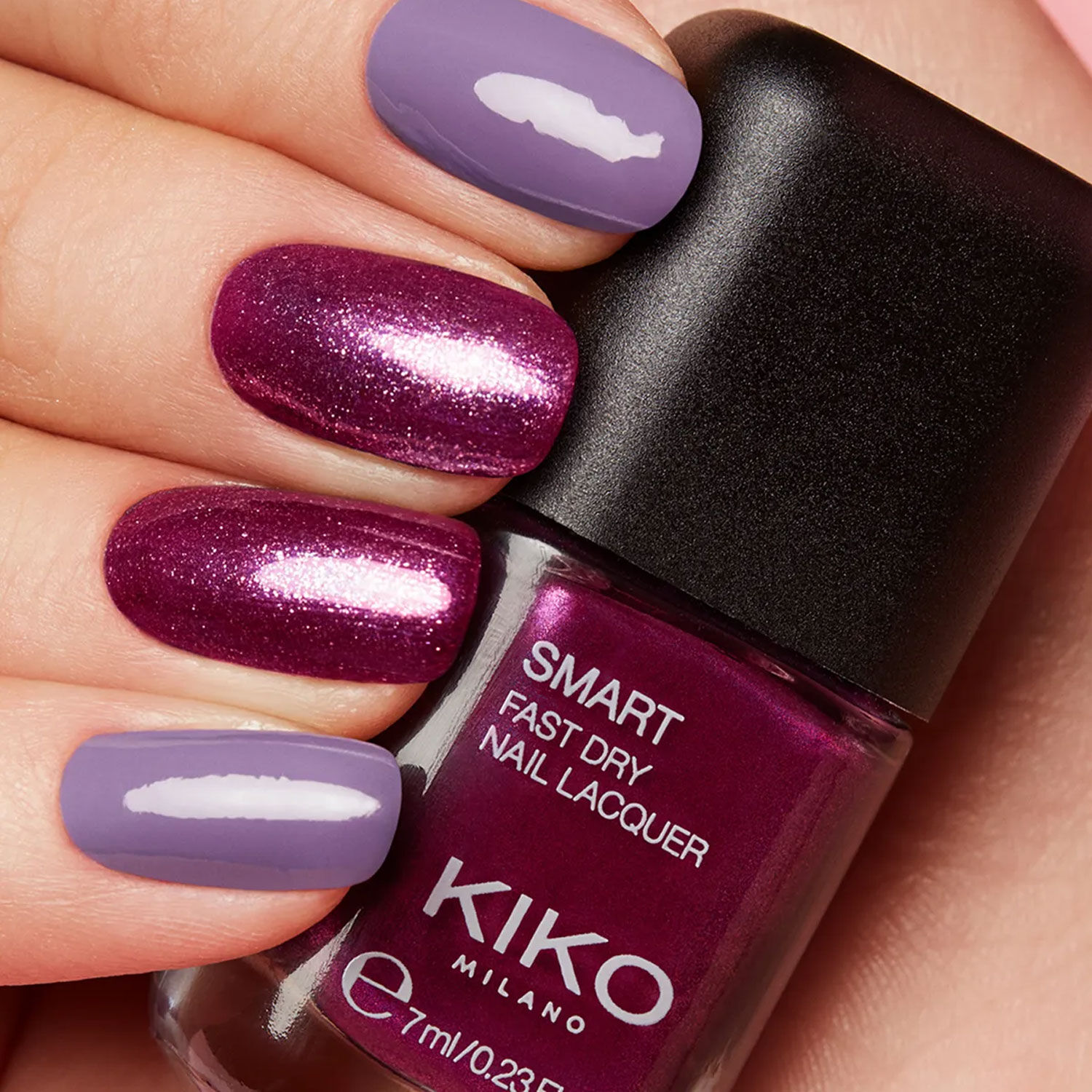 KIKO MILANO Smart Fast Dry Nail Polish No.15 Pearly Cranberry 7ml