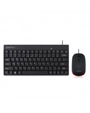 Perixx DE Mini Tastatur und Maus Set USB-Kabel schwarz 1.000 dpi Optisch USB Schwarz Deutschland (PERIDUO-212)