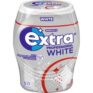 Extra Kaugummis Professional White, zur Zahnpflege, zuckerfrei, Dose mit 50 Dragees
