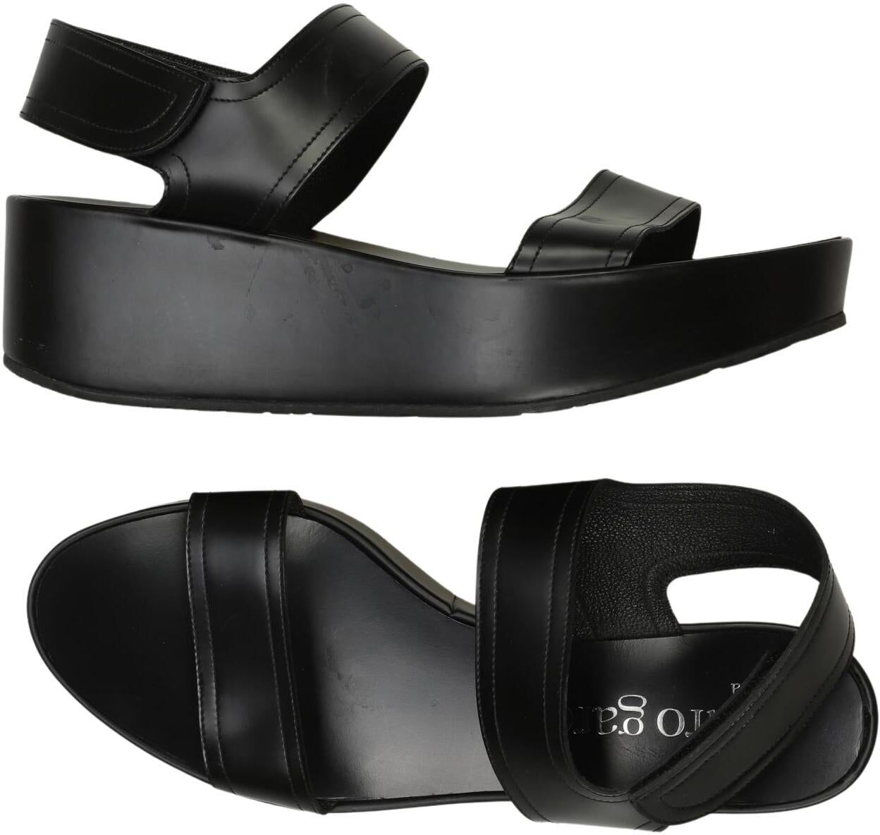 Pedro Garcia Damen Sandalen, Schwarz, Gr. EU 38, kein / Etikett - Second Hand