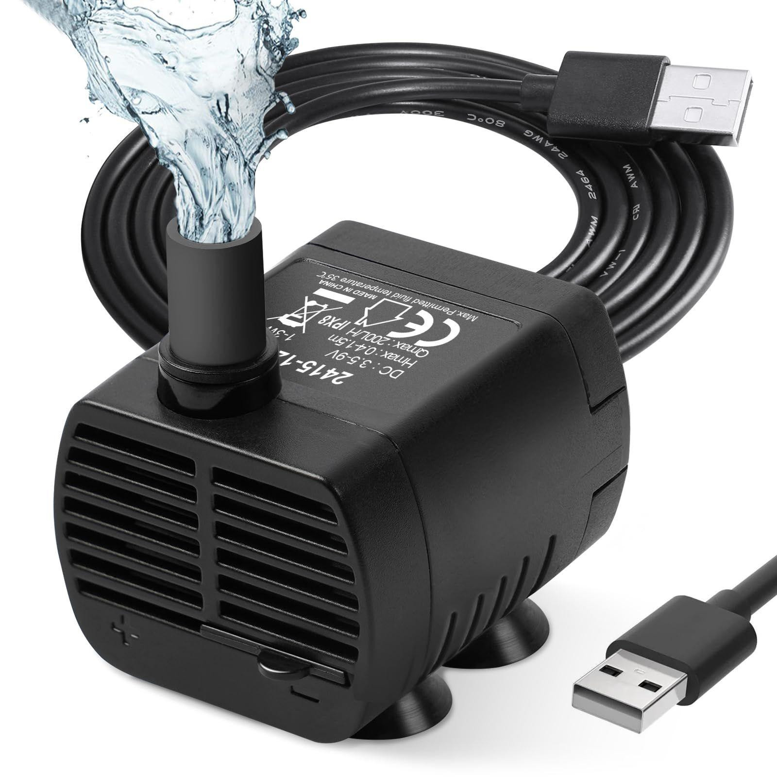 Lustrens Mini dompelpomp 200l/h voor vijver en aquarium