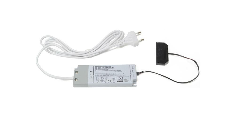ASATEX LED-omvormer 230 V naar 12 V, 15 W, verdeelstuk met 6 aansluitingen