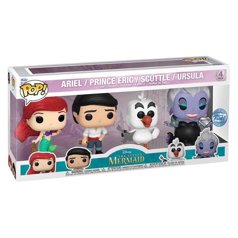 Funko POP! Disney: Ariel/Eric/Scuttle/Ursula 4PK EXM DGLT (52365)