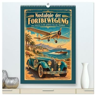 Nostalgie der Fortbewegung - eine Zeitreise in die goldene Ära der Mobilität (hochwertiger Premium Wandkalender 2027 DIN A2 hoch), Kunstdruck in