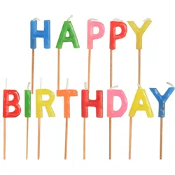 PAPSTAR Happy Birthday Geburtstagskerzen 8 cm mehrfarbig