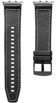 Everyday Crate Honor Watch 5 Hybrid Leather Watch Band Premium Silicone Watch Strap Replacement black