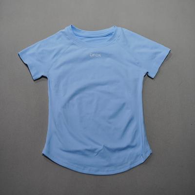 Fusion Finds Women's Breathable Workout Top Slim Fit Short Sleeve Yoga & Running T Shirt ice Blue m