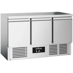 Ecofrost Gastro Edelstahl Kühltisch Kühltheke 3 Türen 1365x700x876mm 368l +2/+8°C