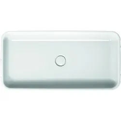 BetteArt Aufsatzwaschtisch, ohne Hahnloch, ohne Überlauf, 800x400x90mm, A182-000PW, Farbe: Weiß mit Glasur Plus