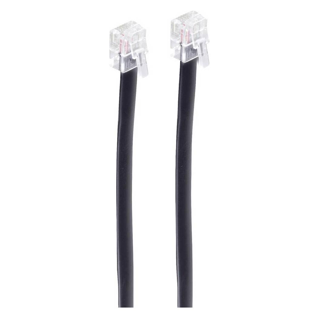 Shiverpeaks BASIC-S Modular-Kabel, RJ12-RJ12 Stecker, 3.0 m Länge: 3.0 m, Farbe: schwarz, 6-adrig (BS70083-6/6)