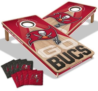 Skip's Garage Tampa Bay Buccaneers NFL 2x4 Professional Cornhole Board Set