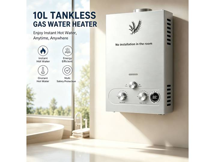 Chauffe-eau au gaz de pétrole liquéfié (GPL) VEVOR 6L 8L 10L 12L 16L 18L, chauffe-eau au propane et au butane