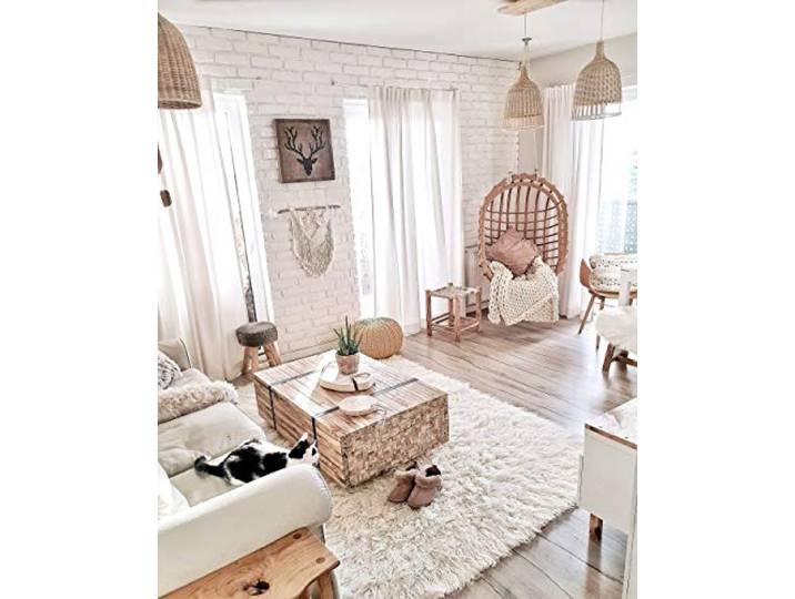 rugsx Tapis Flokati en Laine de Grèce à Poils Longs Blanc 150x200 cm
