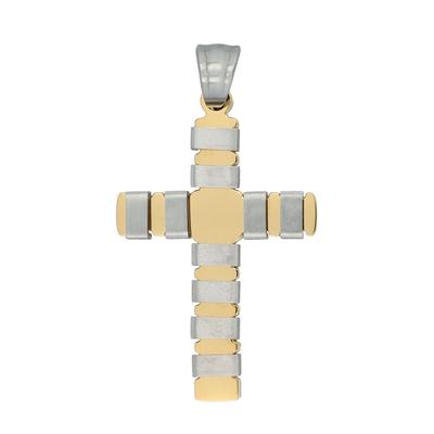 Kettenanhänger ADELIA´S "Anhänger – Kreuz Kreuzanhänger aus Edelstahl", gold (silber), Schmuckanhänger, Damen, Edelstahl, Kettenanhänger, Zum Verschenken – passend für viele Anlässe