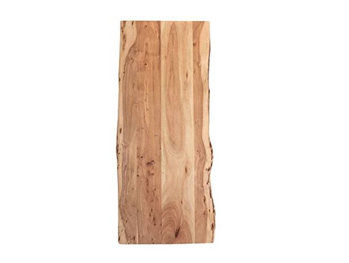 SAM Holzplatte Toni 140x60 cm Akazie Natur lackiert Baumkante Tischplatte Baumkanten-Platte, Akazienholz naturfarben massiv, für Heimwerker, Arbeitsplatten, Tische & Fensterbretter