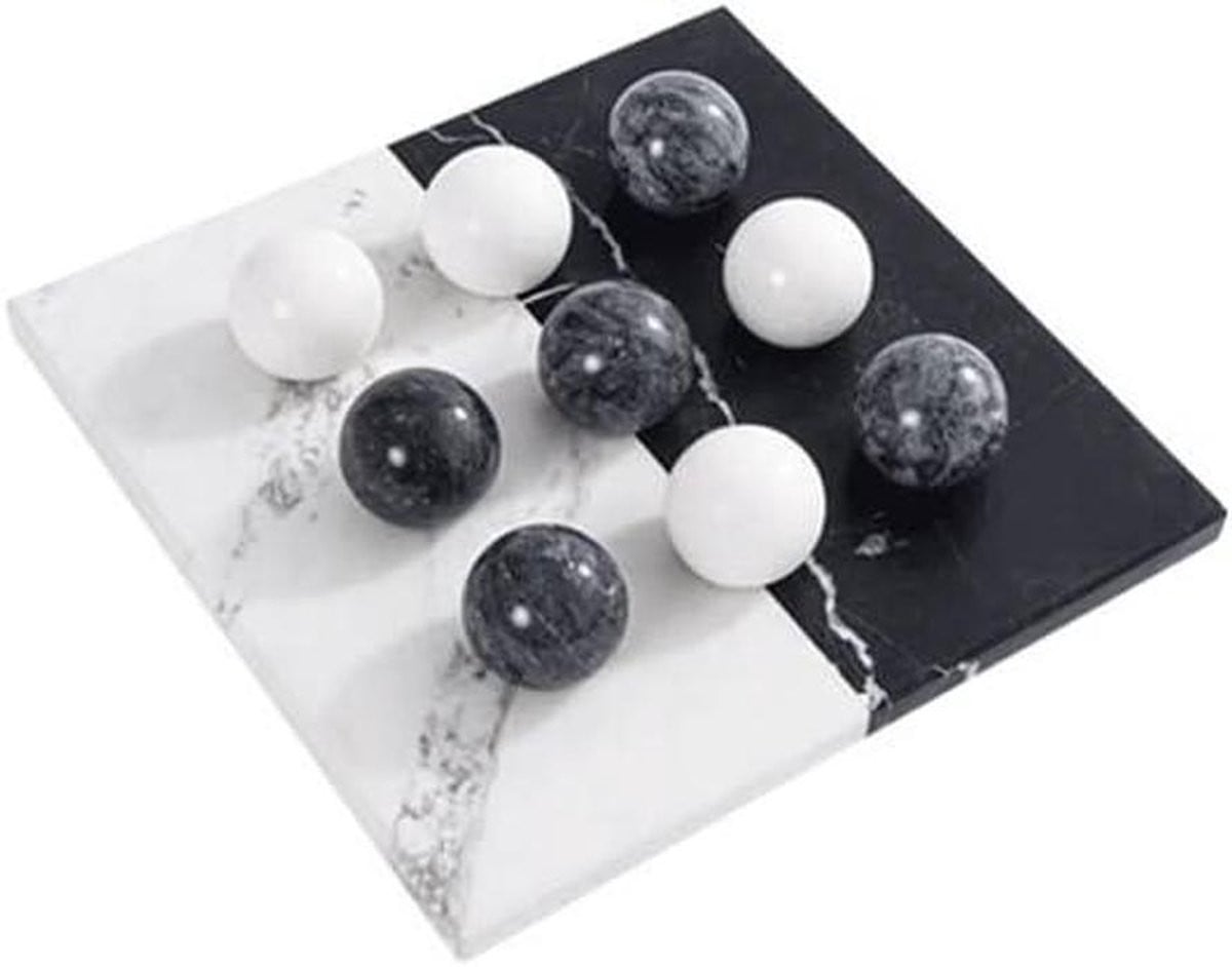 Marmeren Bal Ornament Wit - Decoratieve Plaat voor Woonkamer Decoratie - 6500 Gram