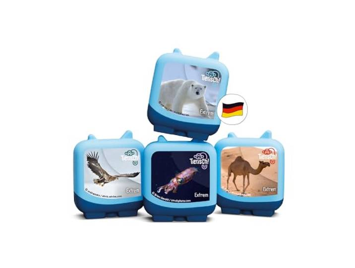 Tonies Clever Tonie 4er Set Tierisch! Extrem, Wissens-Hörspiel für Kinder ab 5 Jahren, Spielzeit ca. 120 Minuten