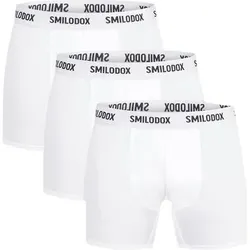 SMILODOX Boxershorts 3er Pack 3er Pack, Größe XXL in Weiß Weiß