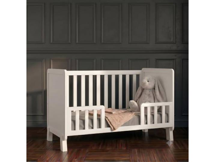 Love For Sleep Babybett Beistellbett 120x60cm mit Schaumstoffmatratze Weiß Francis Kinderbett Baby Bett Holz - Kinderbett Babybett, Mitwachsend Gitterbett Baby Bed