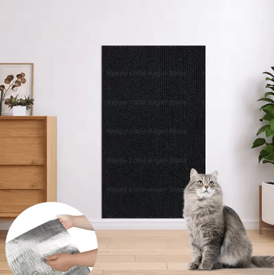 Inspire Picks Self Adhesive Cat Scratch Protector Mat Freeform Furniture Protection Carpet For Cats black 40x100cm