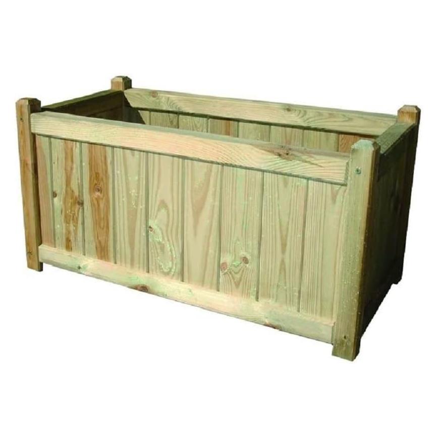 Vigor-blinky Vigor Rechteckiger Zypern-Pflanzkübel aus Holz 80X40 (80 x 40 x 40 cm) (9613620)